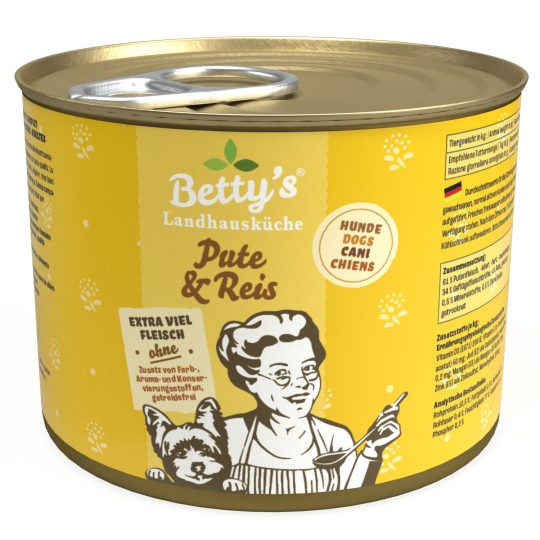 OriPet Betty’s Landhausküche turkey & rice dog canned food 200g (For Dogs)