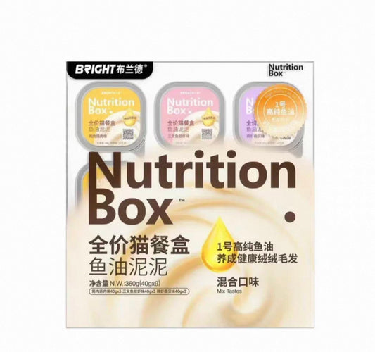 OriPet Bright nutrition box fish oil puree complete cat food mixed flavours 360g (For Cats)