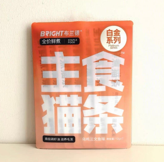 OriPet Bright silkie chicken & salmon functional cat treats with Antarctic Krill Oil 84g (For Cats)