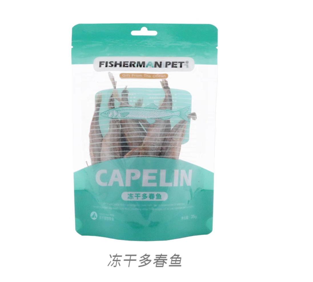 Fisher Ranch FishermanPet Freeze-dried Capelin Treats for Cats & Dogs